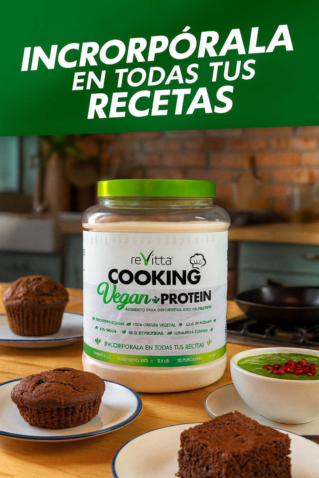 Proteína para cocinar Cooking Vegan Protein 1 kg.