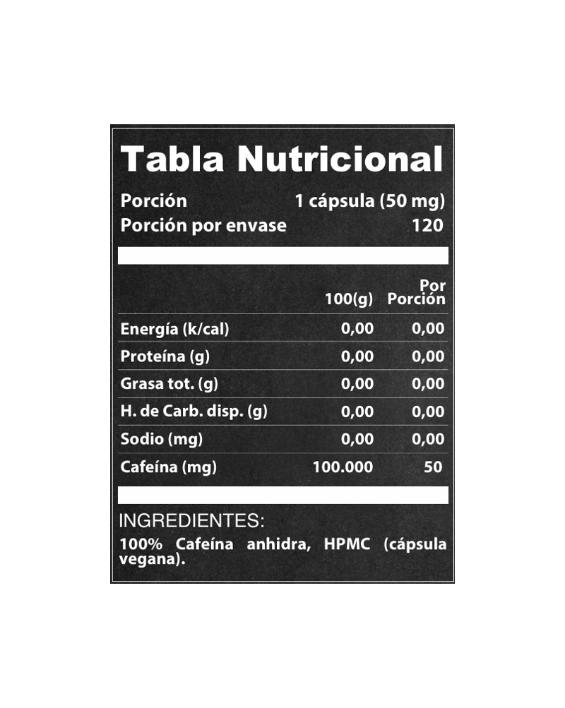 CHRONOS 50 MG (CAFEÍNA)